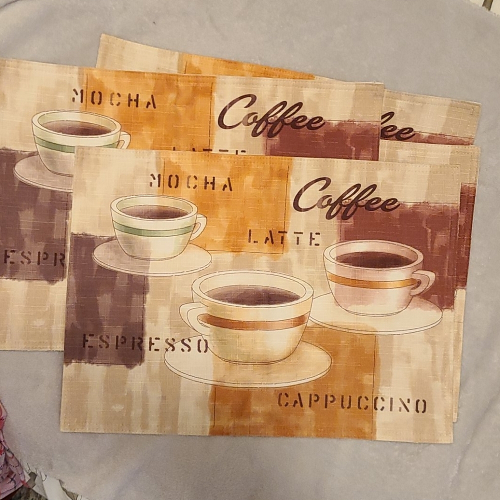 Mainstays 4 Coffee Theme Placemats